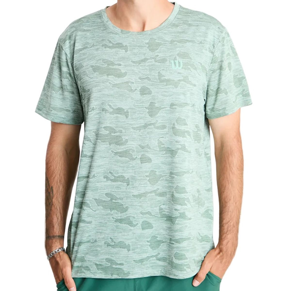 WILSON - Polera Wilson Camuflaje Verde Tenispadel