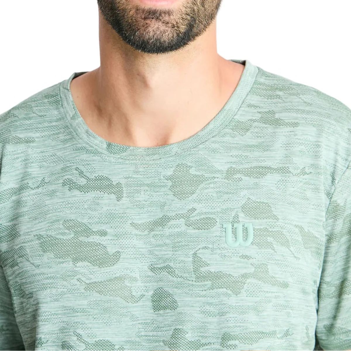 WILSON - Polera Wilson Camuflaje Verde Tenispadel