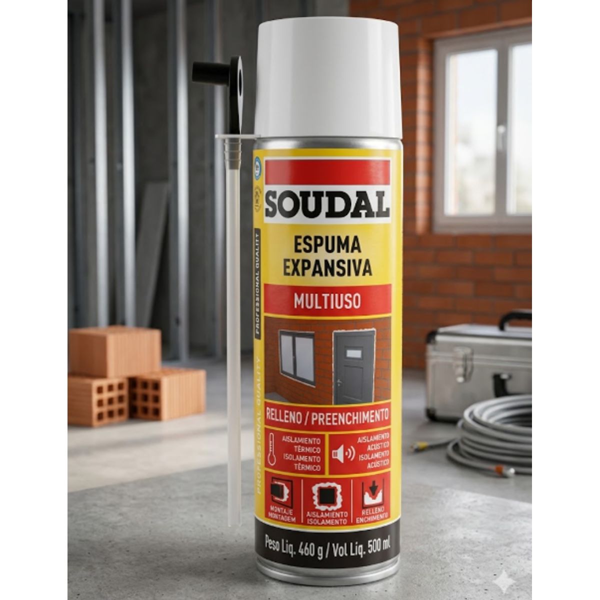 SOUDAL - Espuma Expansiva Poliuretano Soudal 750 Ml. Uso Profesional