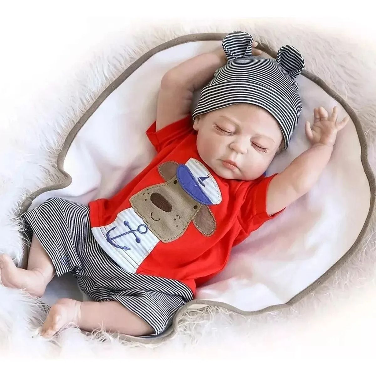 GENERICO - Bebé Reborn Niño 100% Silicona 50 Cm Incluye Accesorios