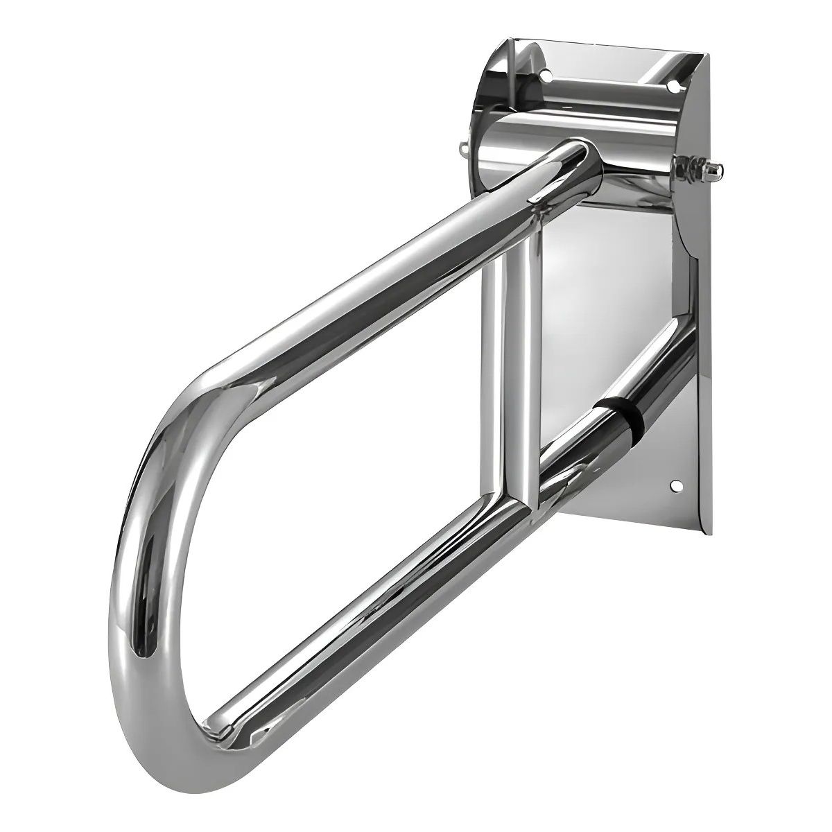 GENERICO - Barra De Seguridad Pasamano Abatible Para Minusvalidos 60 Cm Plateado