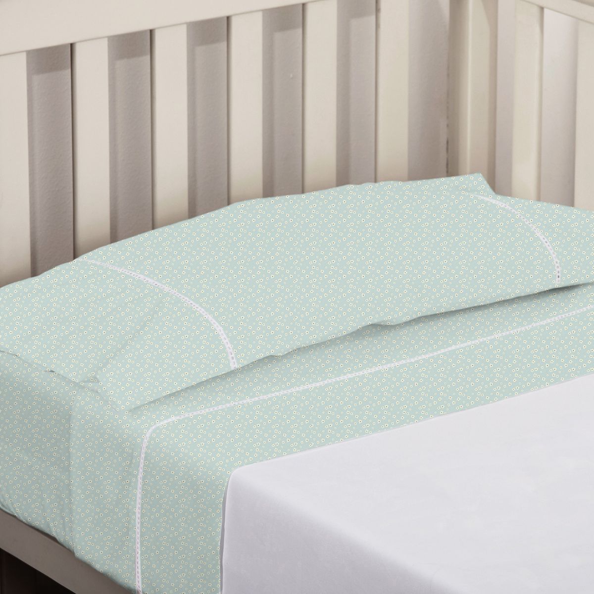 NINA HERRERA - Sábana Estampada Liberty Agua 220 Hilos Cuna