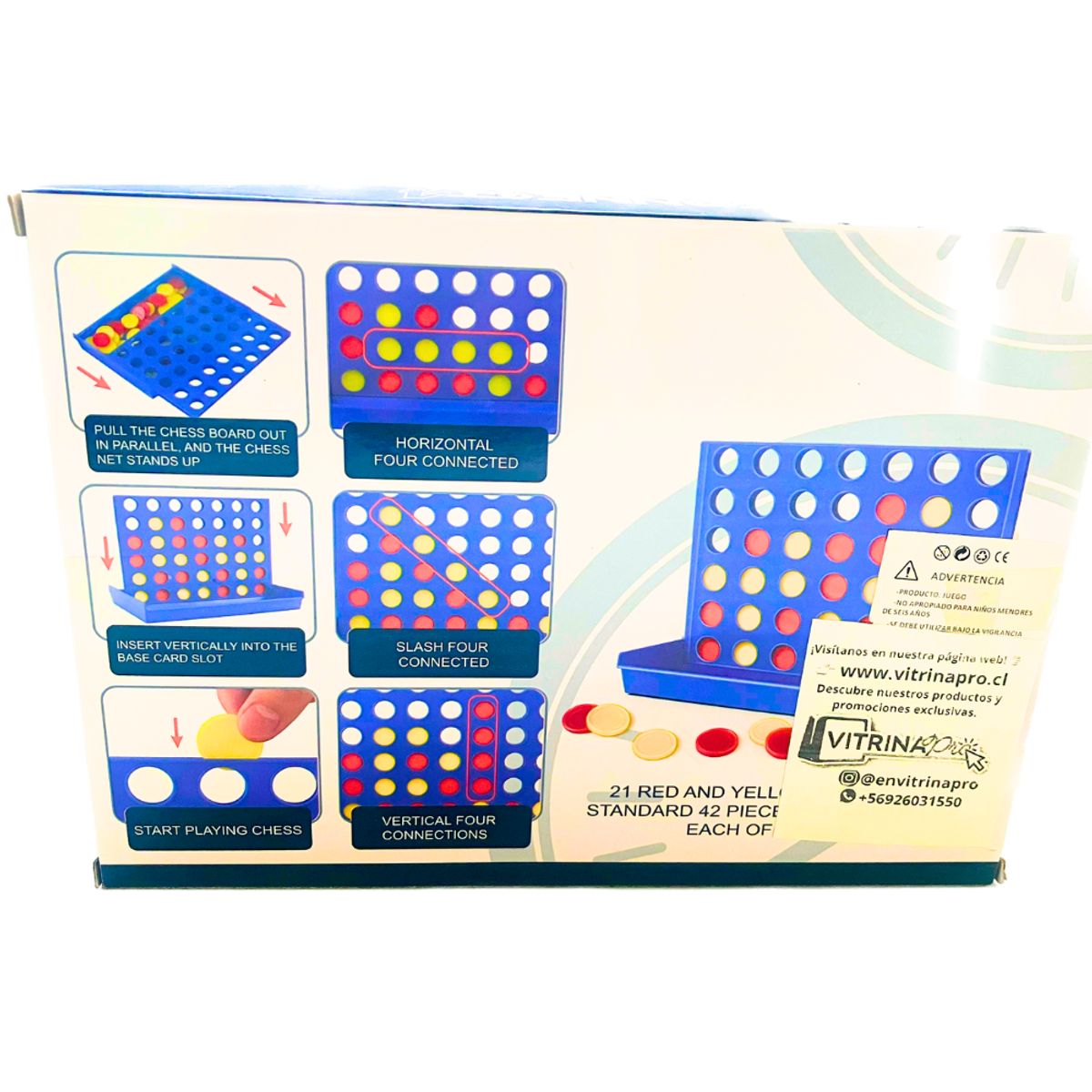 GENERICO - Tablero Portátil Conecta 4 o Juego en Linea