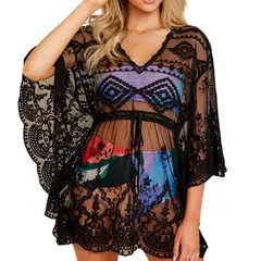 HIPSY SWIMWEAR - Salida Playa capa vestido encaje