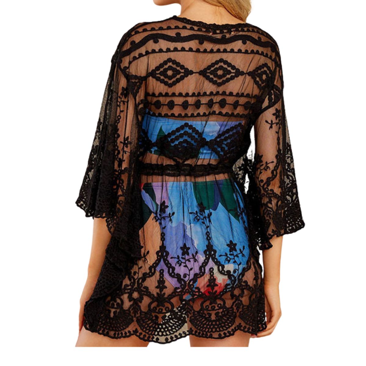 HIPSY SWIMWEAR - Salida Playa capa vestido encaje