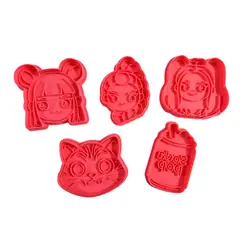 GENERICO - Set 5 cortadores galletas guerreras del kpop