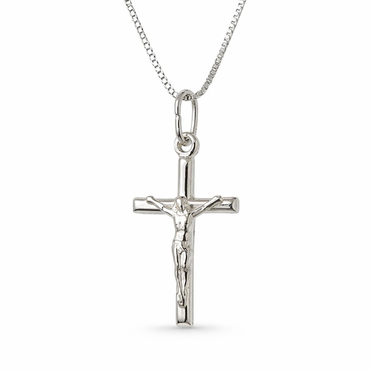 LK LUKSO - Collar Crucifijo Jesús Cruz 50cm en Plata 925
