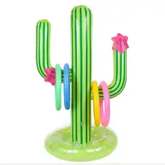 GENERICO - Juego Cactus Inflable Lanzamiento Anillos Niños Piscina Pool24k