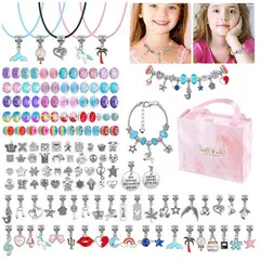 GENERICO - Set Juego Charms 150 Pcs Kit Hacer Pulseras Collar Diy Niñas