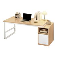 Escritorio Con Cajonera Móvil 120-140 Cm Pata Metálica Oficina