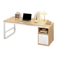 VIDITA - Escritorio Con Cajonera Móvil 120-140 Cm Pata Metálica Oficina