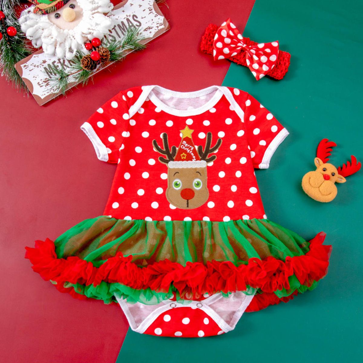 ATURE - Christmas Tulle Princess Dress Baby Party Outfit