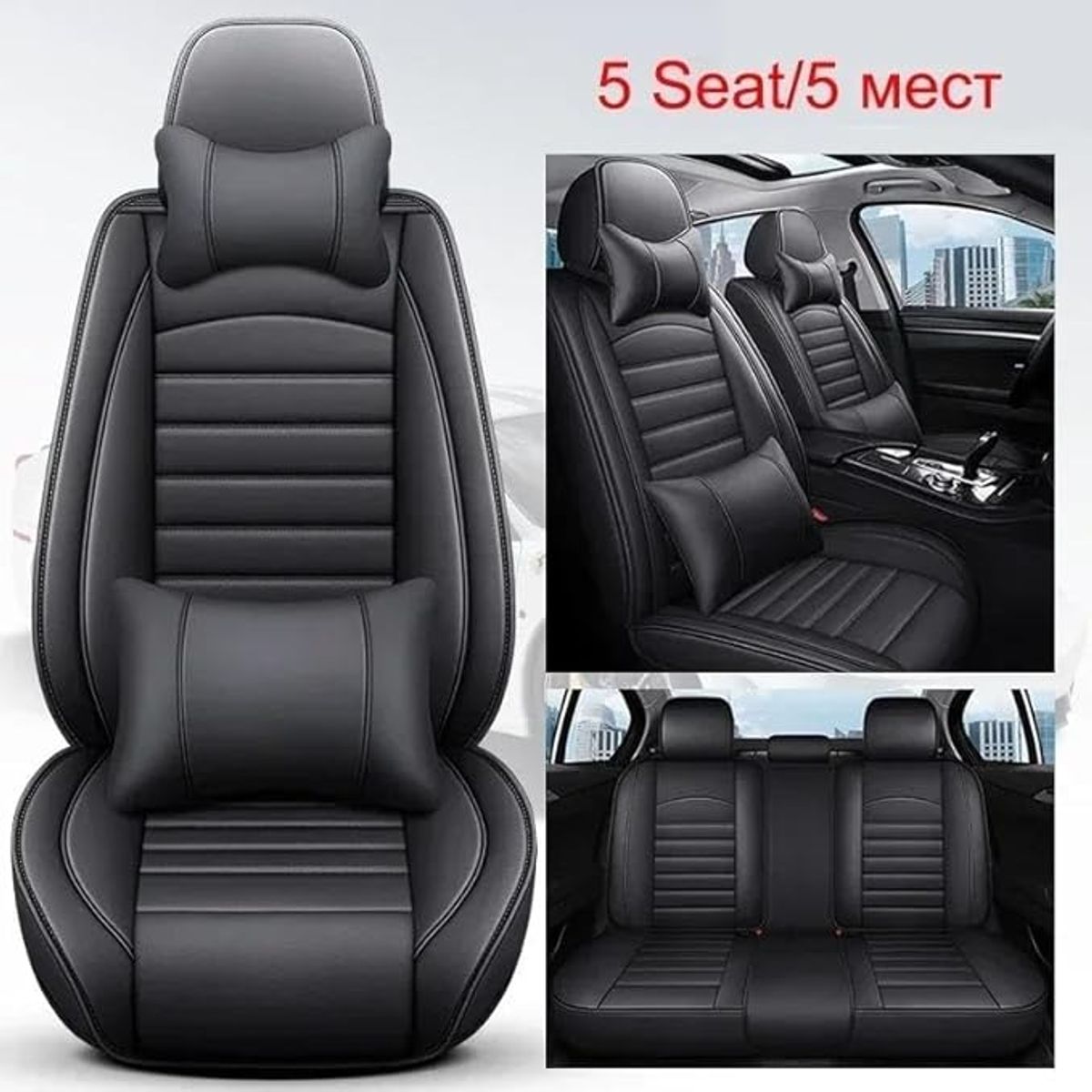 Funda Cubre Asiento Ecocuero Set 5 Asientos, marca AUDOTO - Foto 2