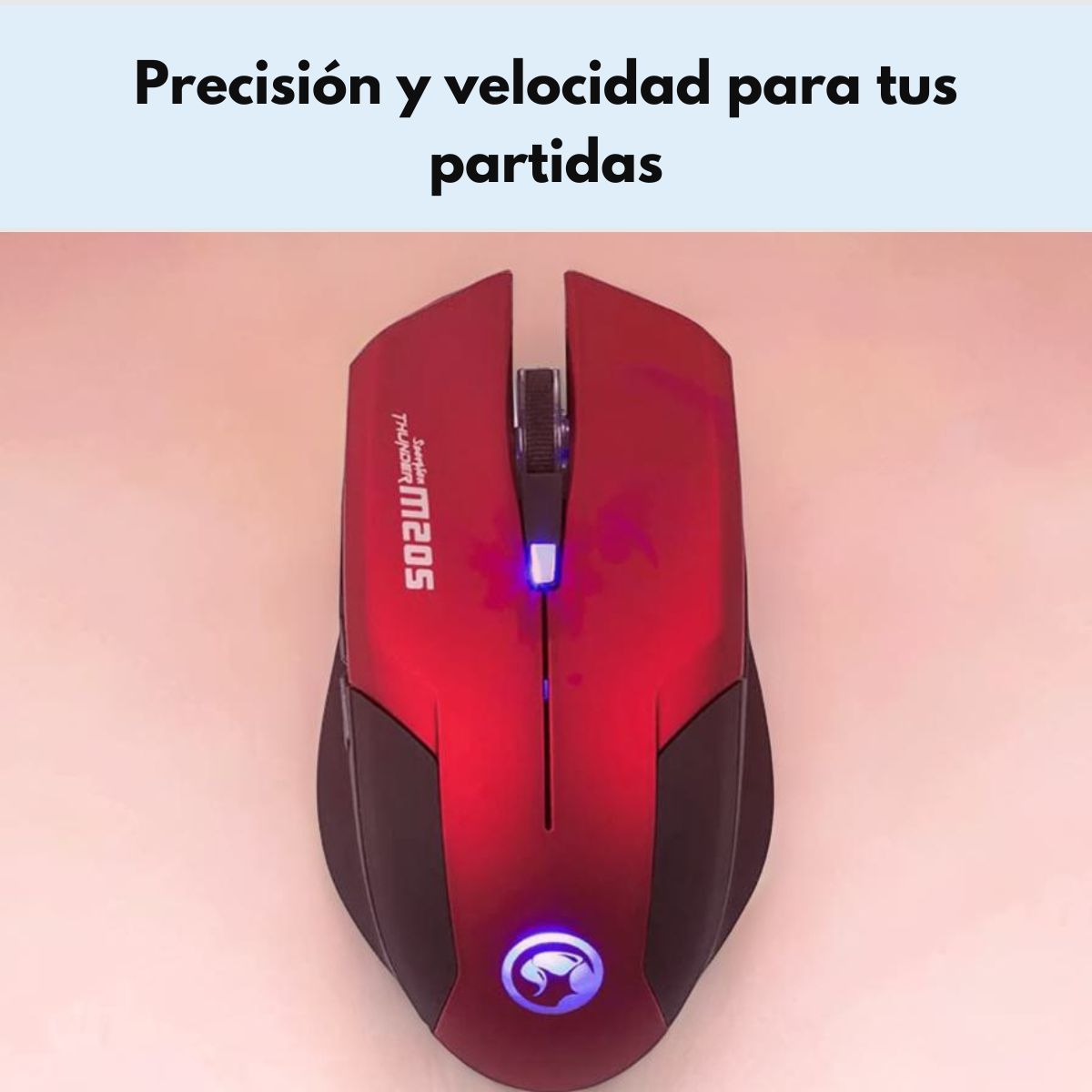 MARVO - Mouse Gamer Scorpion M205 Rojo 2400 DPI