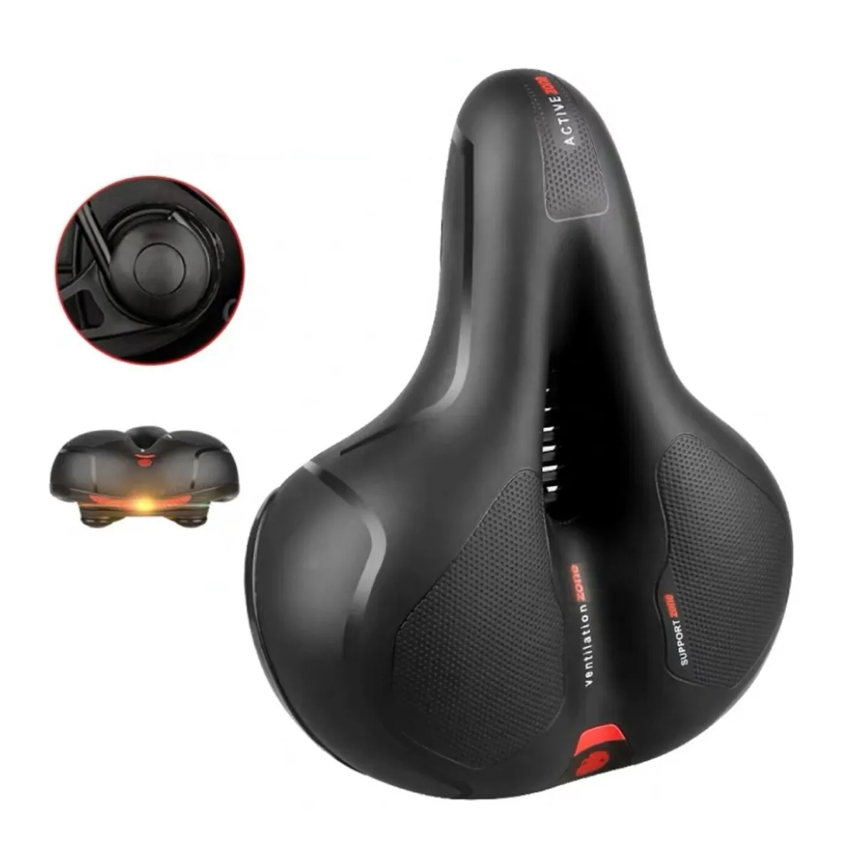 KINDA NICE - Cojín Hueco Transpirable Para Bicicleta Con Absorción De Imp