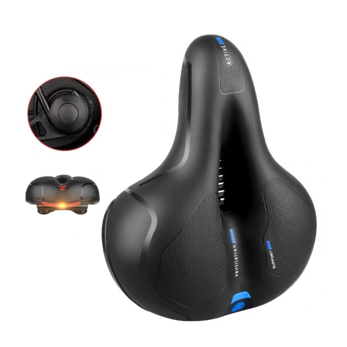 KINDA NICE - Cojín Hueco Transpirable Para Bicicleta Con Absorción De Imp