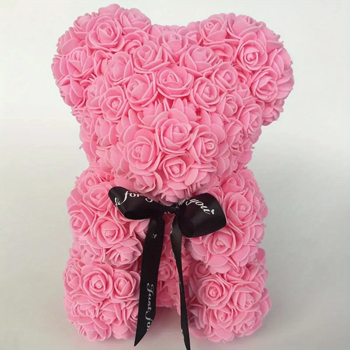 GANGLIAN - Osito Rosa Espuma con Rosas - Mini Adorno para Boda San Valentín y Regalo