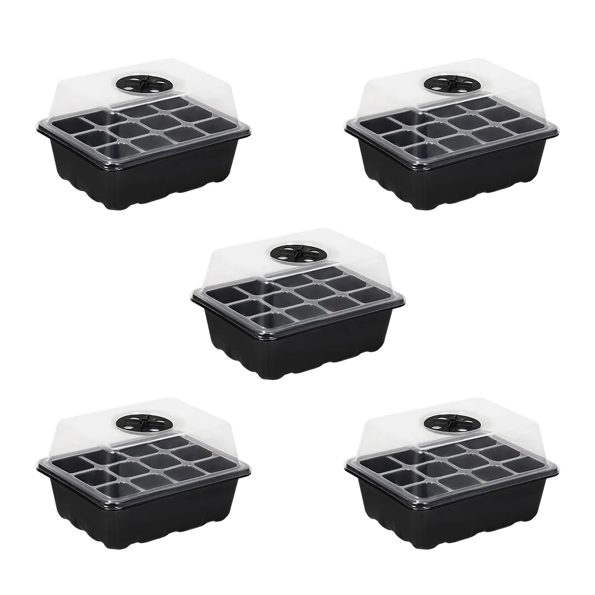 KINDA NICE - Caja De Semillero De 12 Agujeros Lote De 5