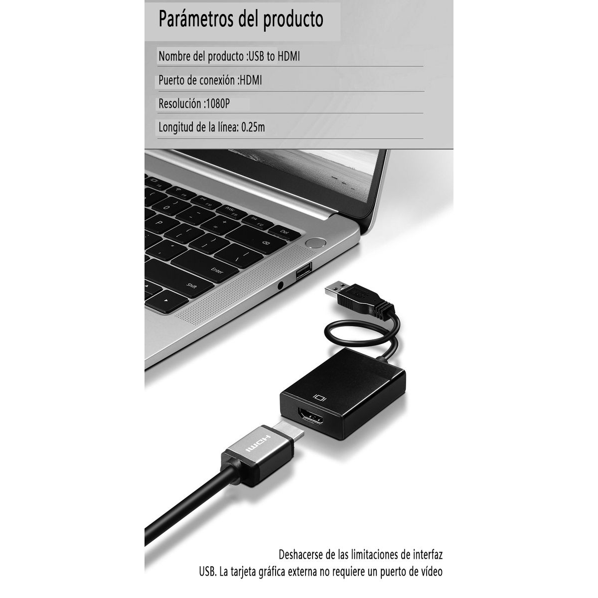 GENERAL - Usb A Hdmi Adaptador Cable