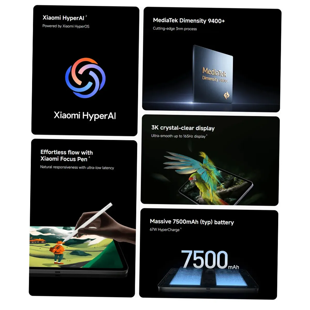 XIAOMI - Tablet Xiaomi pad mini WIFI 8GB 256GB Negro 25079RPDCG