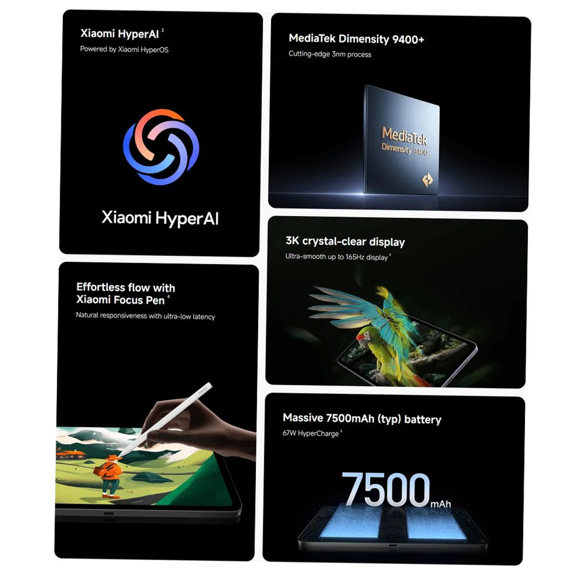 XIAOMI - Tablet Xiaomi pad mini WIFI 12GB 512GB Negro 25079RPDCG