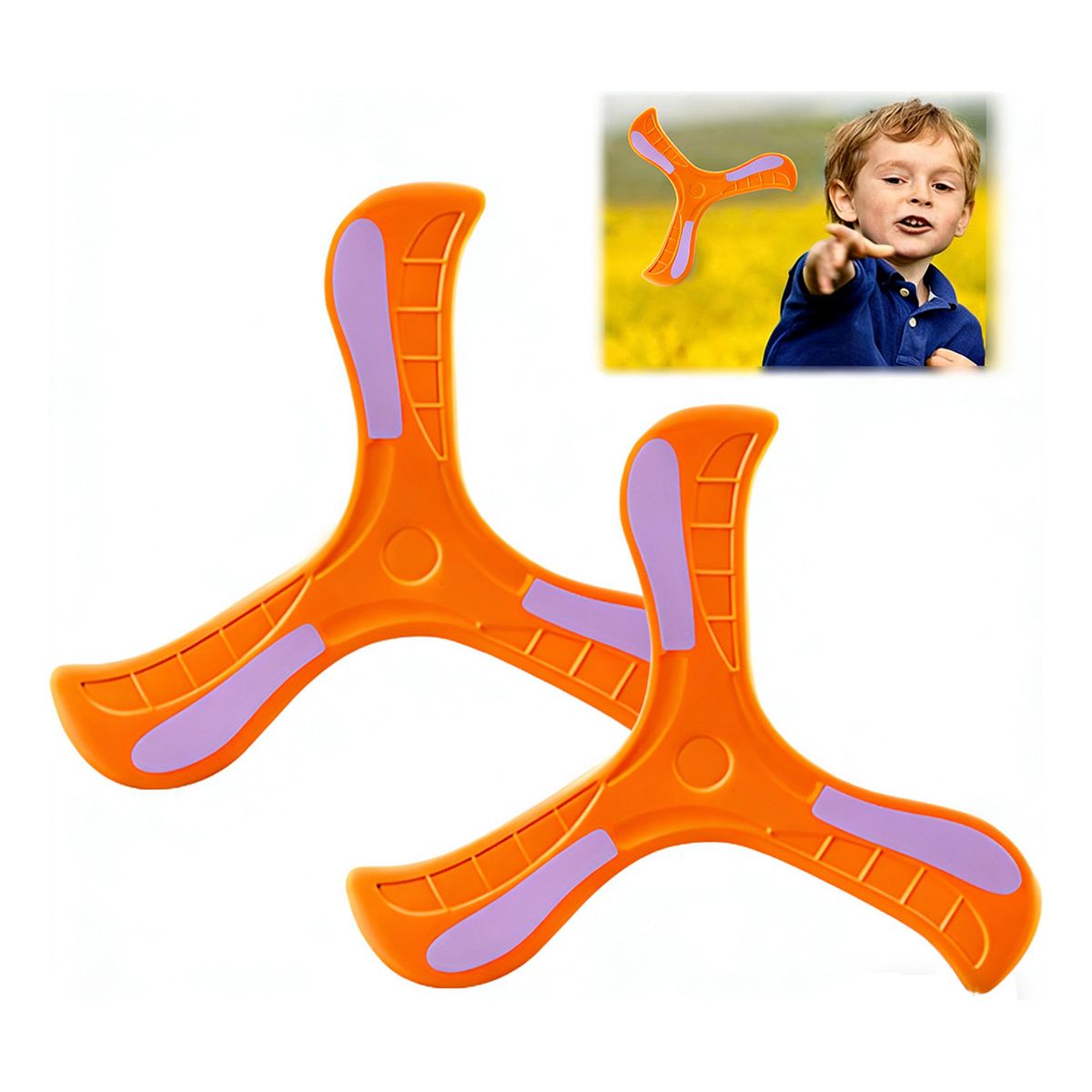 GENERICO - Niños Al Aire Libre 2 Boomerang Juguetes Parque- Naranja