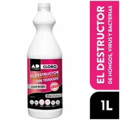 ADCLEAN - CLORO 1L  EL DESTRUCTOR DE HONGOS VIRUS Y BACTERIAS