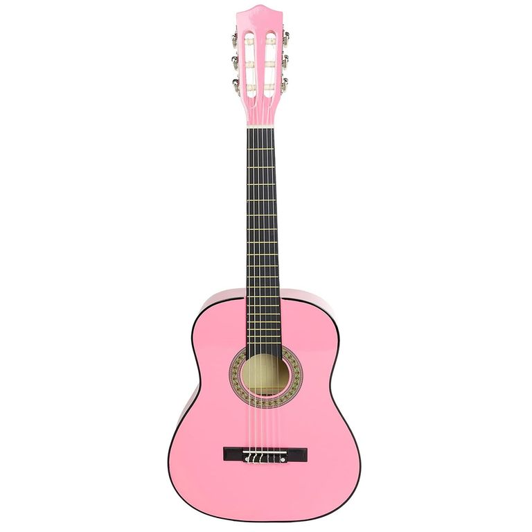 Guitarra Clasica Funda 36 Pulgadas Mediana Rosa