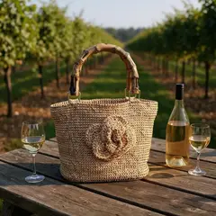 GENERICO - Bolso artesanal de crochet Modelo Canelo