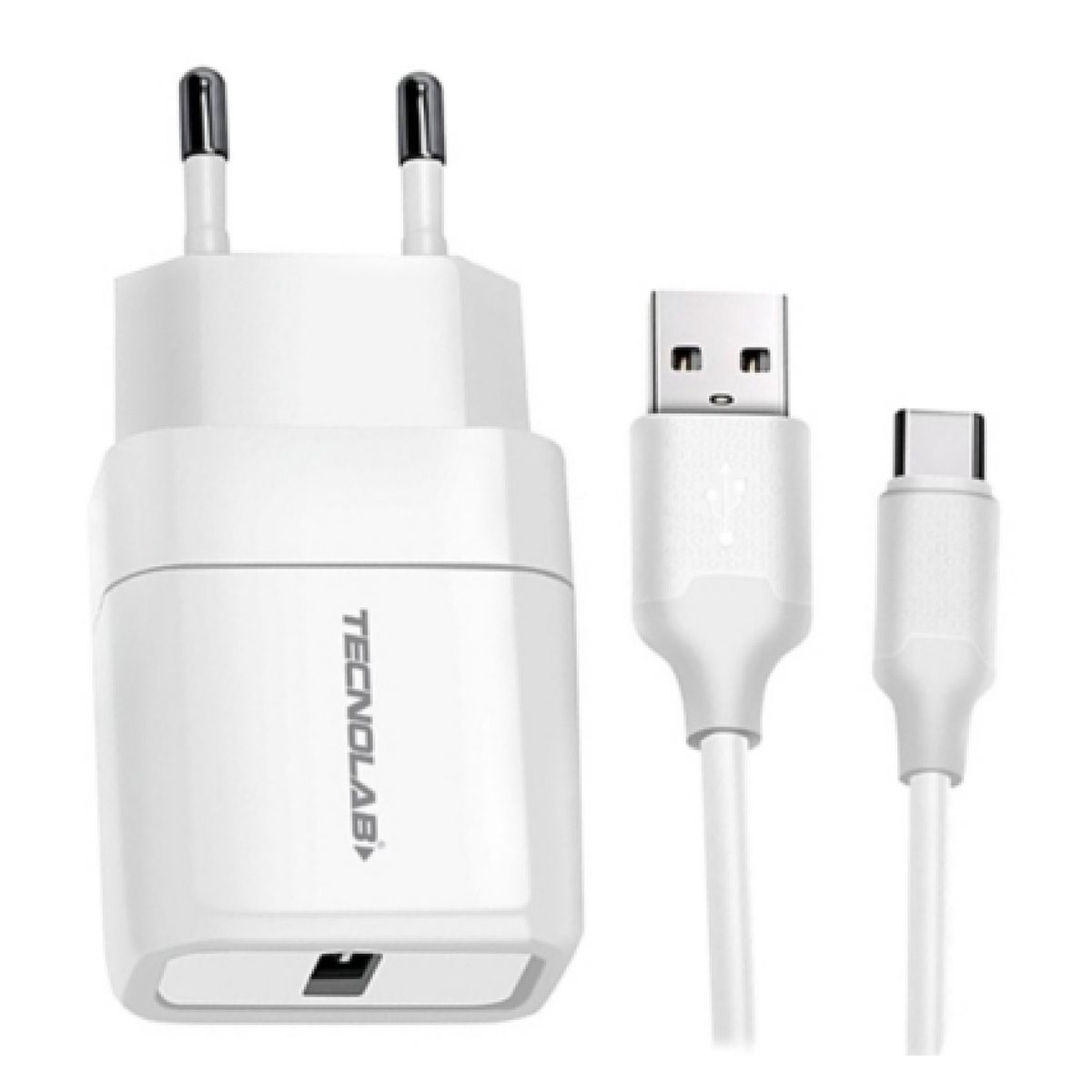 TECNOLAB - Cargador de Pared 12W + Cable USB a USB-C TL043W Tecnolab