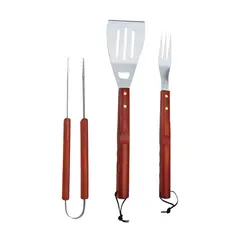 GENERICO - Set Parrillero Asado Pack X3 Utensilio