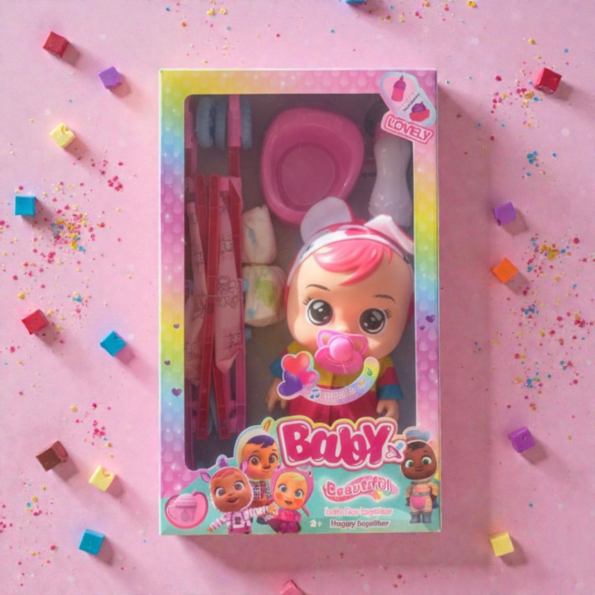 GENERICO - Muñeca Juguete Para Niñas Bebe Llorona + Accesorios Y Coche