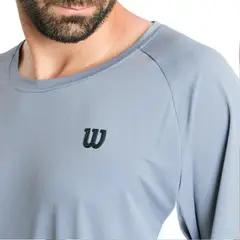 WILSON - Polera Print Gris Tenispadel