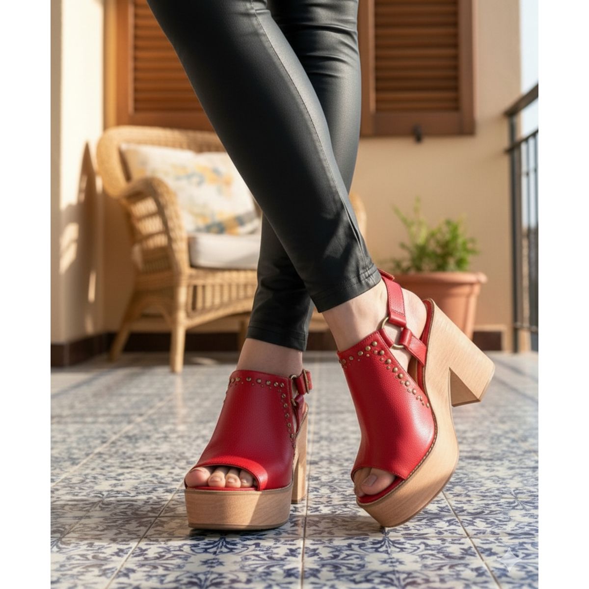 SNOOPY - Sandalias Mujer con Plataforma M546 Horma Pequeña