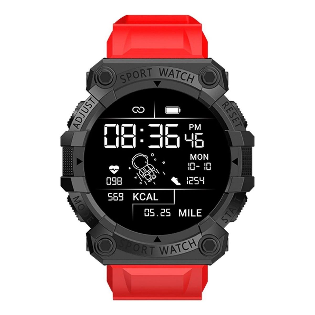 IMPORTCLICK - Reloj Smart Band Carga USB Deportivo Rojo