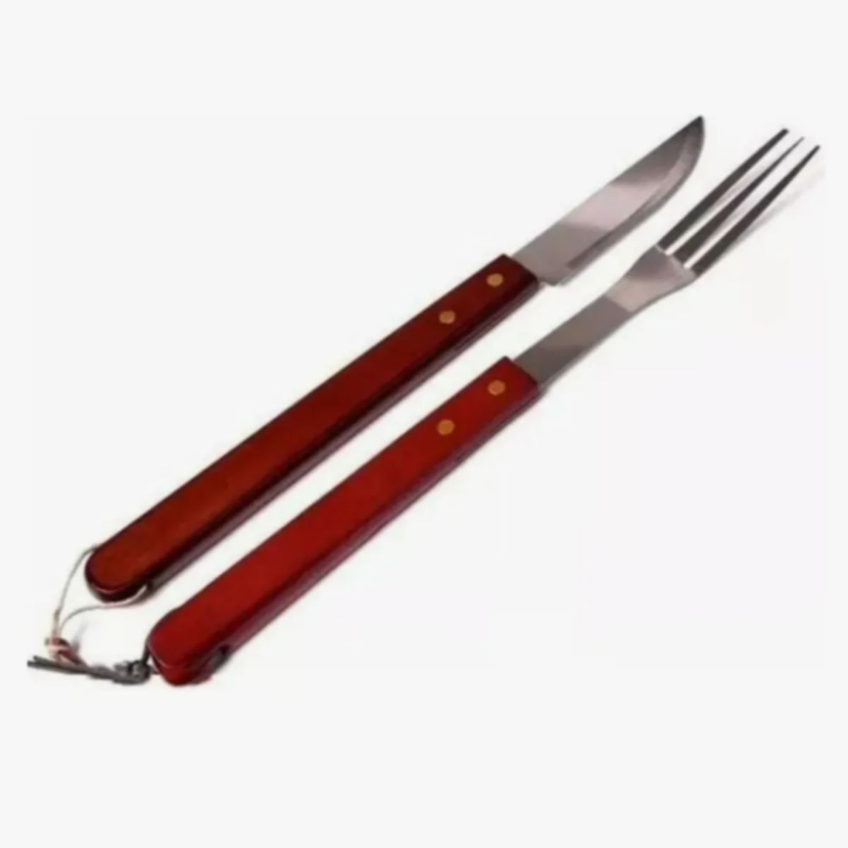GENERICO - Set Parrillero 2 Piezas Utensilios Para Asado Cuchillo