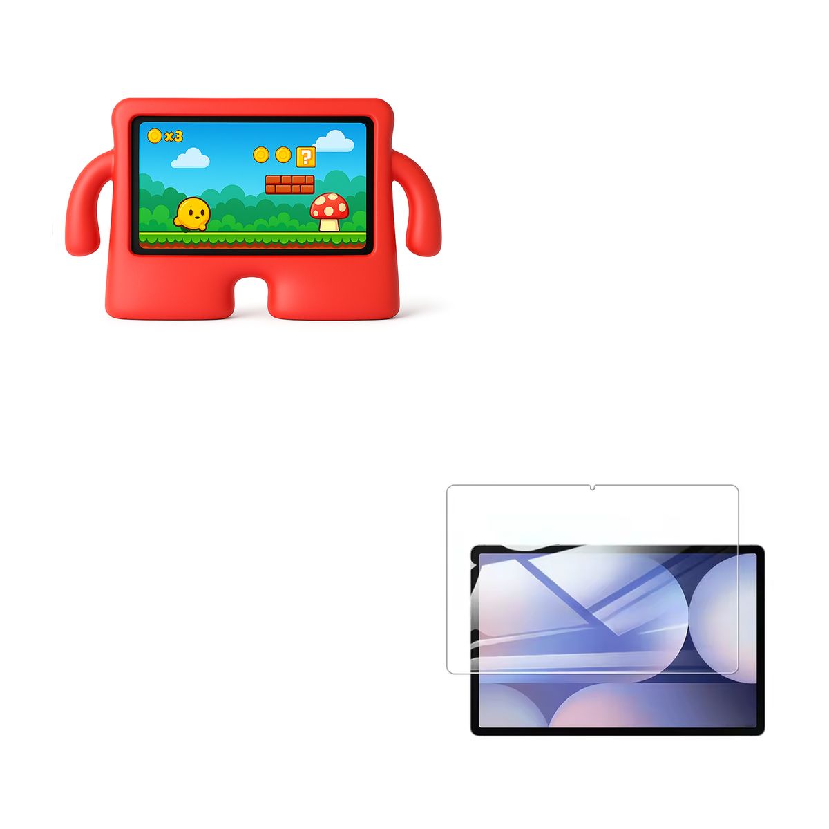 JOIGO - Carcasa Niños AntiGolpe EV Para Tab Samsung A11 Plus lami Rojo