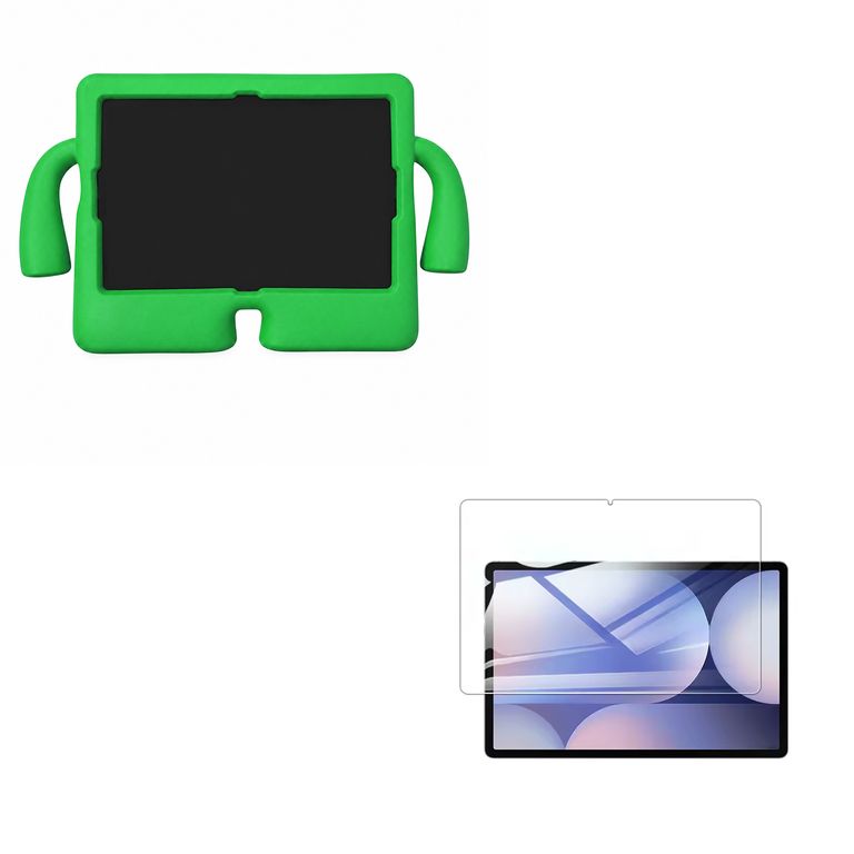 Carcasa Niños AntiGolpe EV Compatible Con Tab Samsung A11 Plus lami Verde