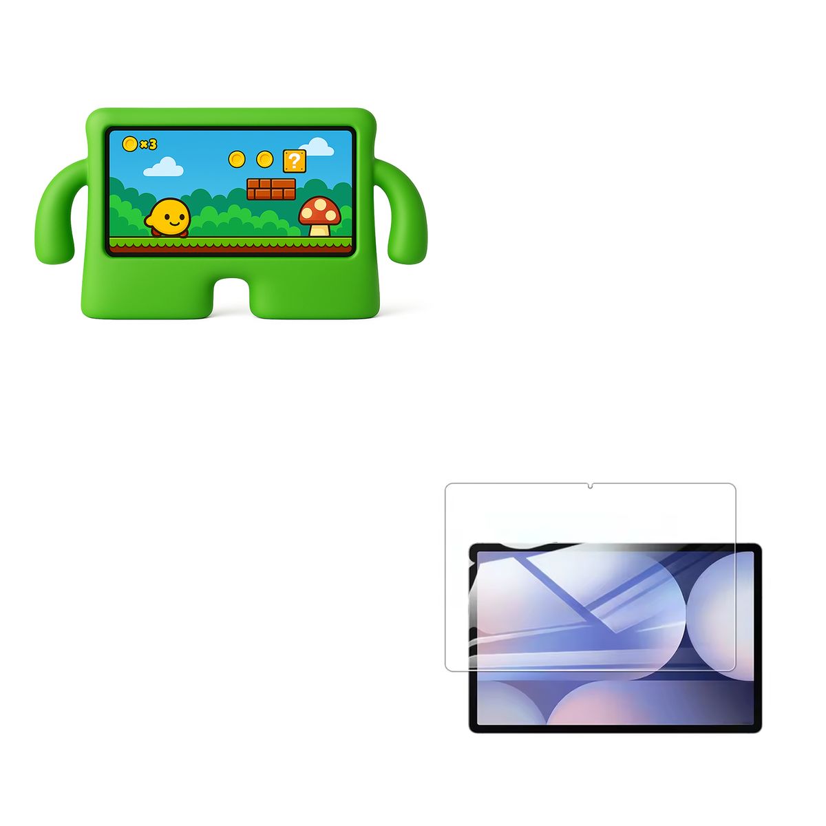 JOIGO - Carcasa Niños AntiGolpe EV Para Tab Samsung A11 Plus lami Verde