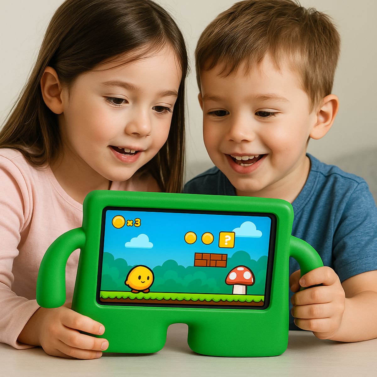 JOIGO - Carcasa Niños AntiGolpe EV Para Tab Samsung A11 Plus lami Verde