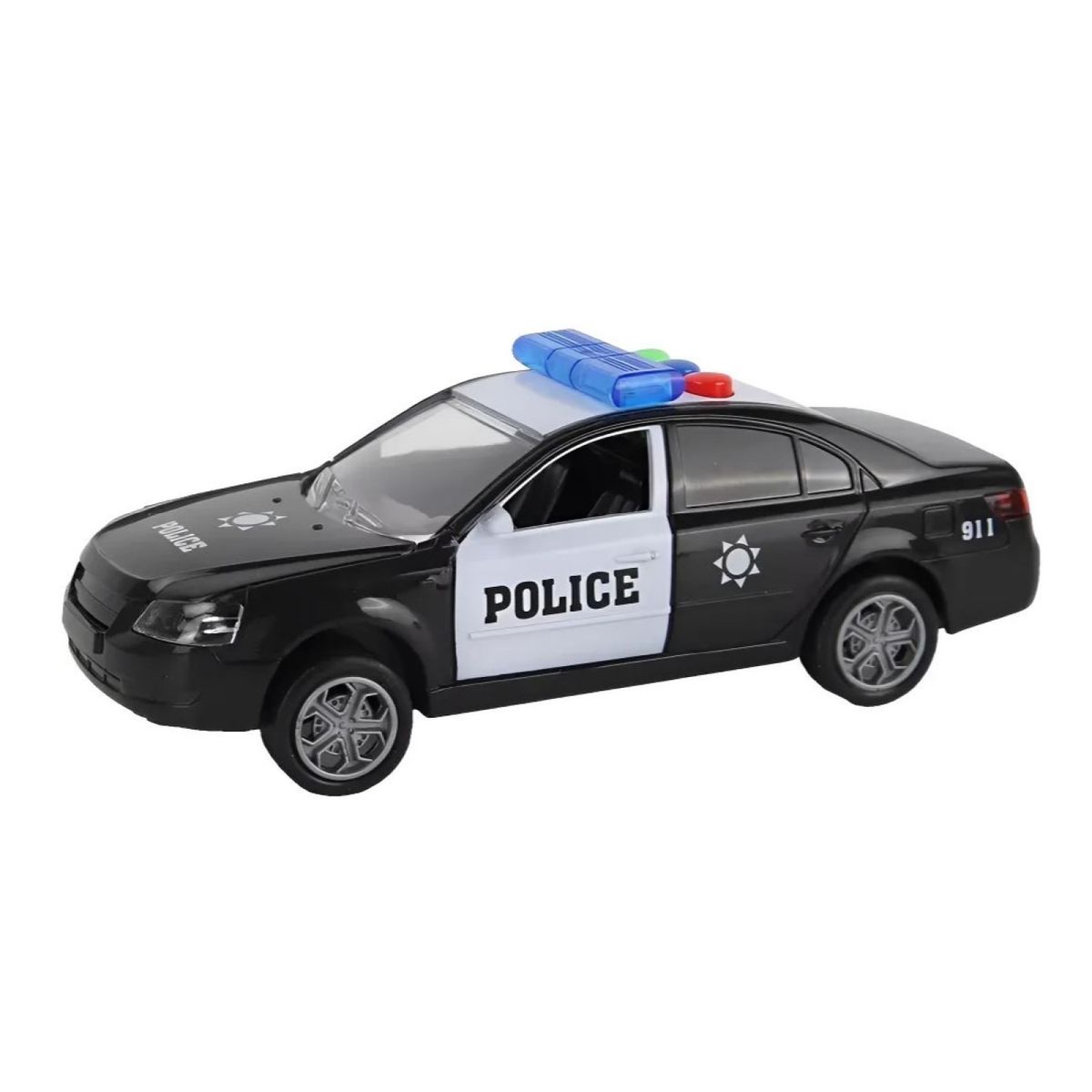 DBLUE - Juguete Auto Policía Patrulla Luces Sonido Fricción DBG1675