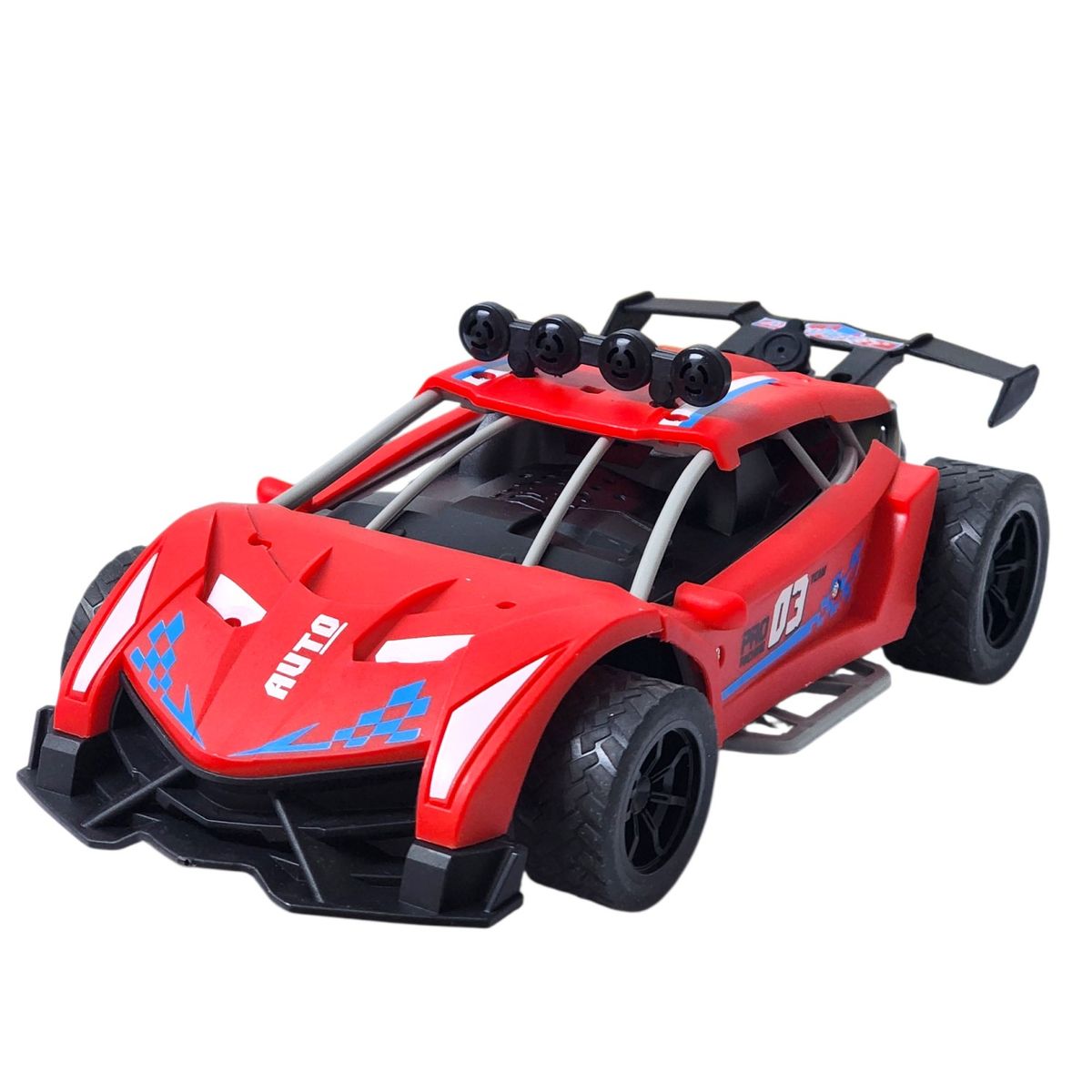 DBLUE - Auto de carrera RC Luz Música y Vapor Trasero DBG1759R Rojo