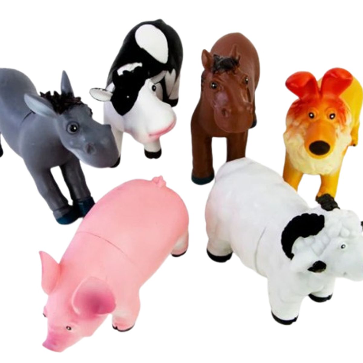 GENERICO - SET ANIMALES DE LA GRANJA JUMBO 6 UNIDADES