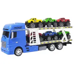 DBLUE - Juguete Camión Transportador Mosquito + 6 Autos DBG1614BL