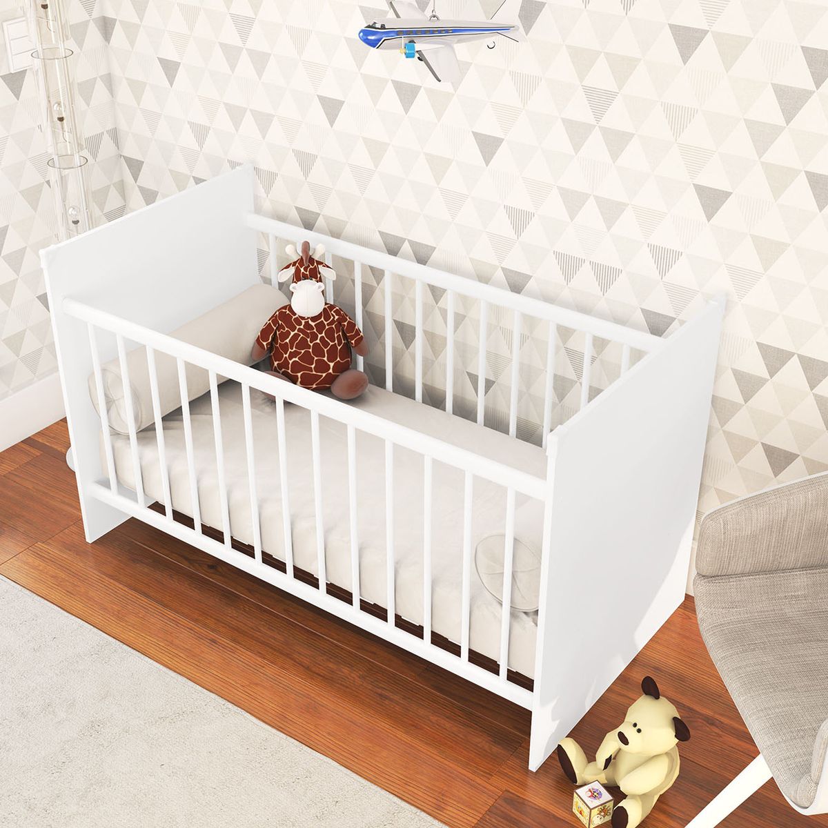 TECNOMOBILI - Cuna 84x134x69 cm blanca