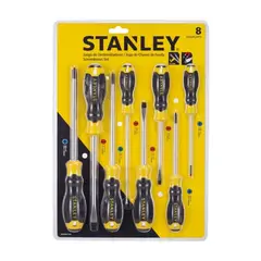 STANLEY - Juego de Destornilladores Mixtos Pts Magnéticas - 8 Piezas