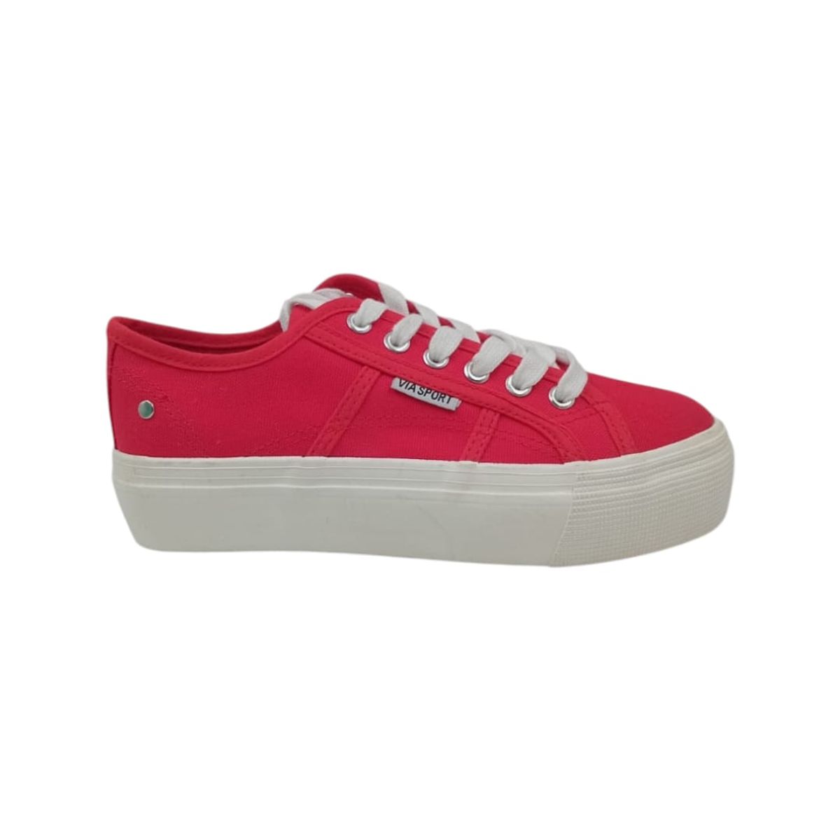HERIEL - Zapatilla Roja Plataforma Mujer