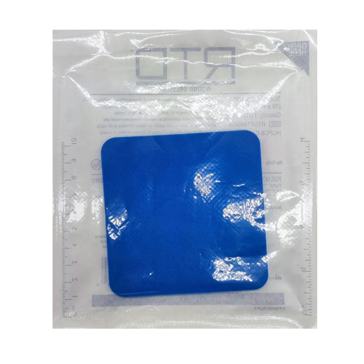 GENERAL - Apósito de Espuma RTD 10×10×06 cm con Plata y Colorantes  Unidad