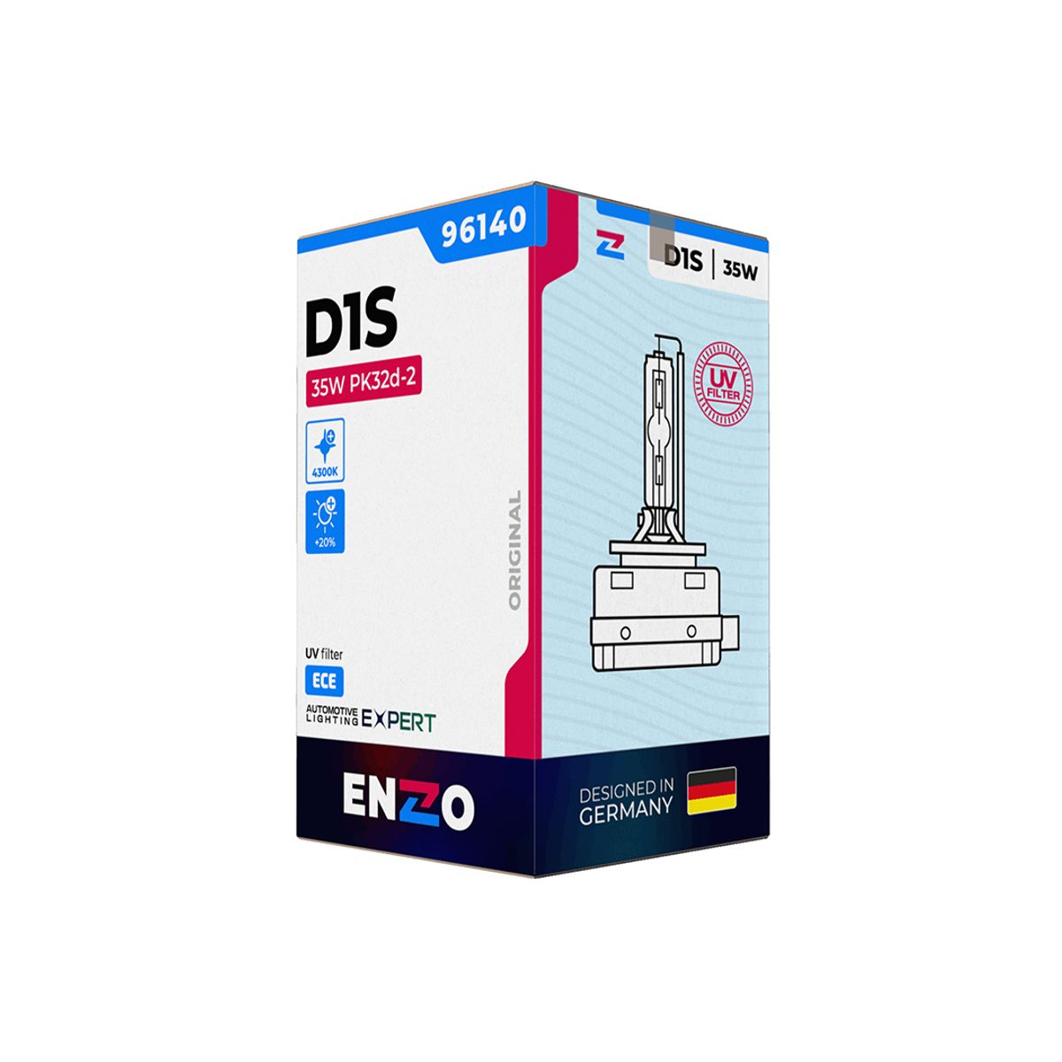 GENERICO - Ampolletas Xenón ENZZO D1S 96140 35W PK32d-2 HCB 4300K