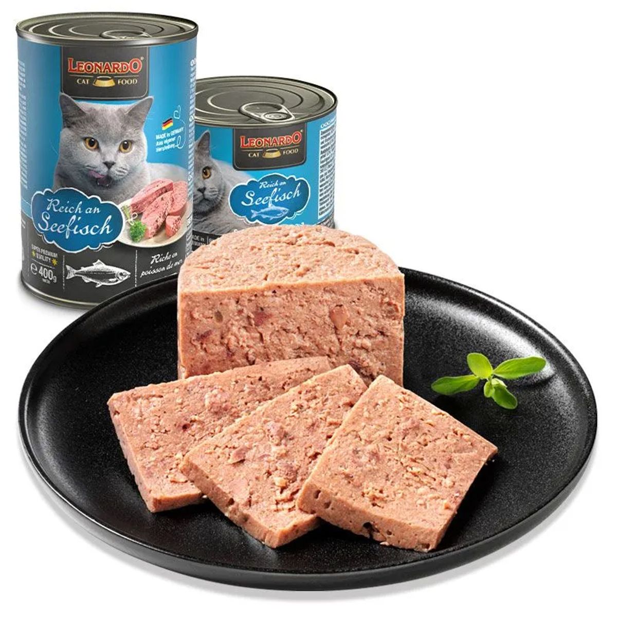 CAT FOOD LEONARDO - Alimento Leonardo Pescado Gato Lata Pack x 6 Latas 400gr